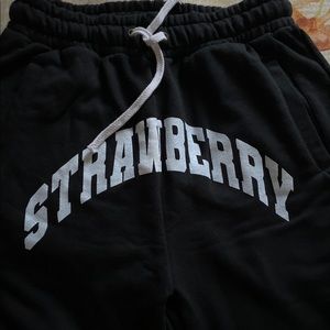 Strawberry Mansions Sweat Pants Black/White